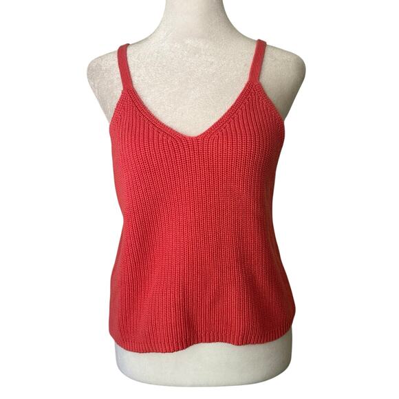Frye pink knit cotton crop tank top size M - Picture 1 of 13